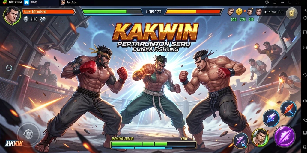 Tampilan menarik dari gameplay KAKWIN dalam pertarungan Fighting.