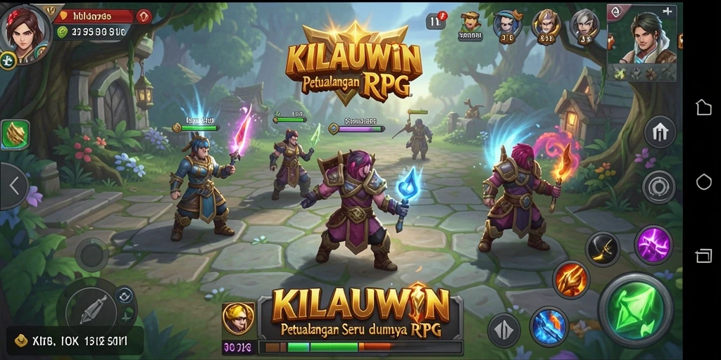 Tampilan gameplay KILAUWIN yang menegangkan dan penuh aksi RPG.
