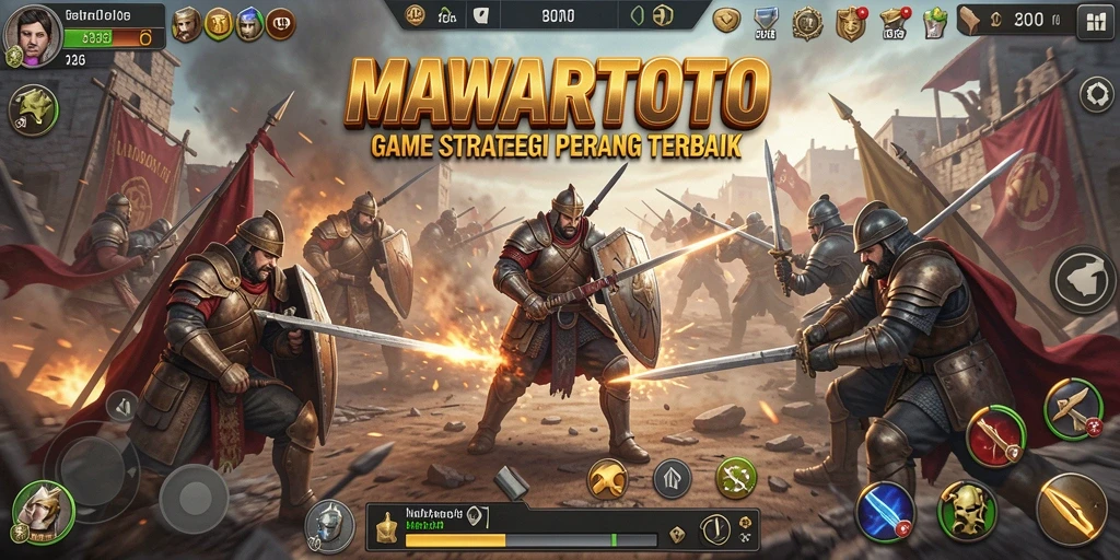Screenshot gameplay MAWARTOTO menampilkan pertempuran strategis yang seru.