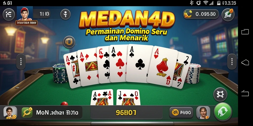 Tampilan permainan domino yang seru dan menantang.