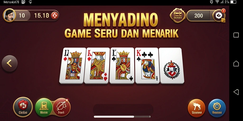 Tampilan menarik dari layar bermain Domino di MENYALA78.
