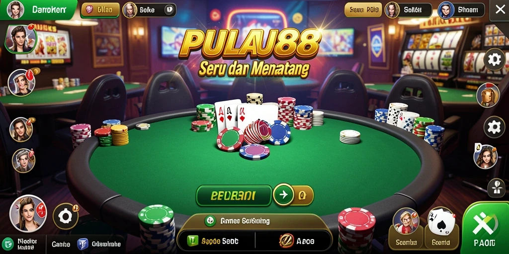 Gameplay seru dalam aplikasi Poker PULAU88.