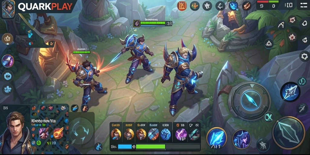 Gameplay MOBA yang seru dan penuh strategi.