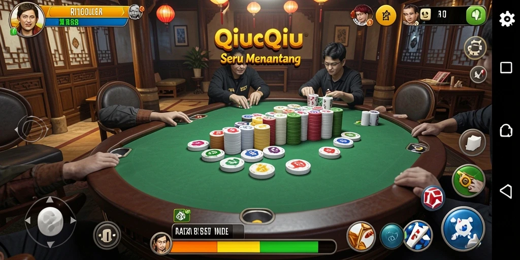 Tampilan gameplay QiuQiu yang menarik dan seru.