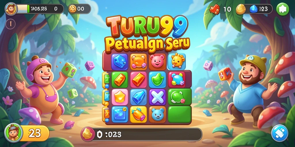 Gameplay seru dan penuh warna di TURU99 Match-3.