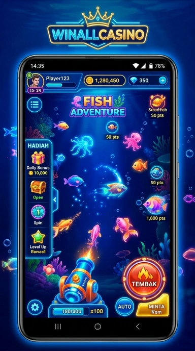 Fitur promo menarik dari winallcasino saat membuka aplikasi.